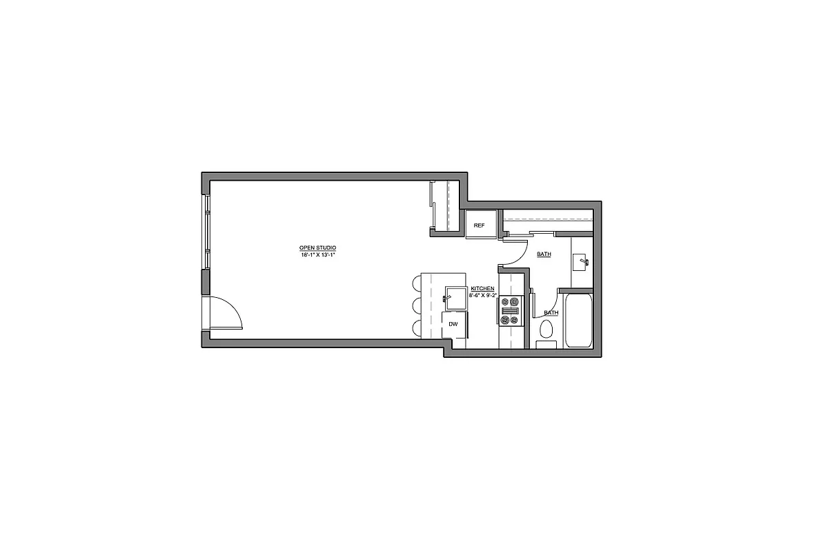 Floor plan Studio