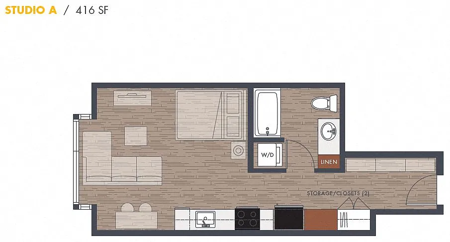 Floor plan Studio A