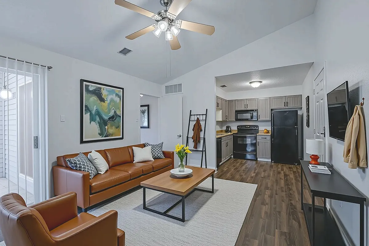 Virtually Staged Living Room Ironhorse Flats - Ironhorse Flats