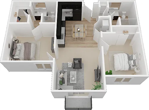 Floor plan 2x2 B1C