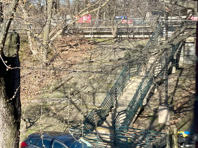Steps from the SEPTA regional rail line