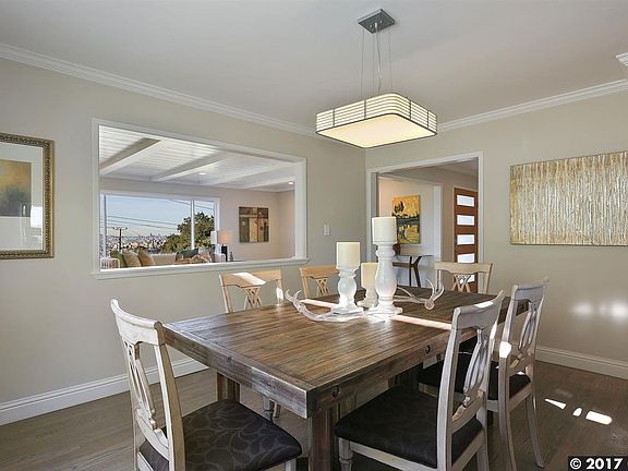 Dining room with view of the bay.