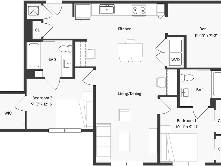 2 Bedroom 2 Bedroom