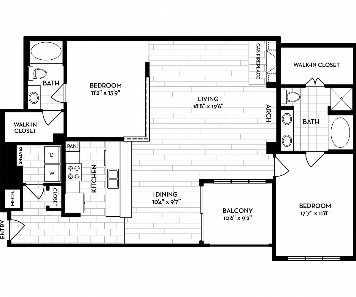 Floor plan Sunset and Washington