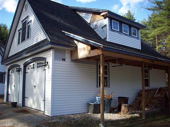 Garage w/shed dormer ready to finish off