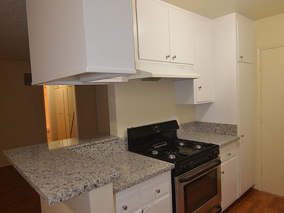 Kitchen stove and cabinets