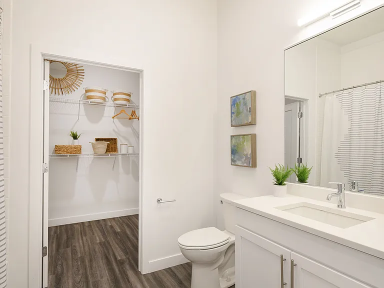 Bathroom With Closet Space