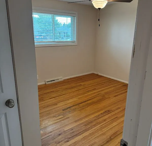 Bedroom 2 upstairs with ceiling fan
