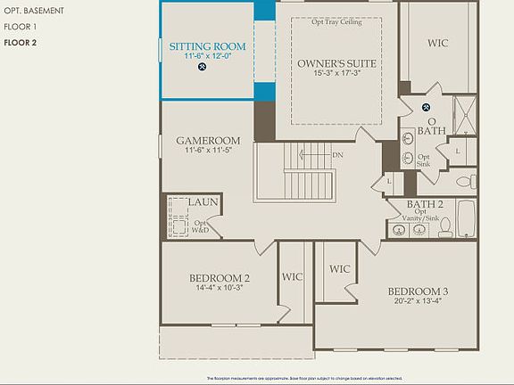 Mitchell Floor Plan, Quick Move-In Home, Floor 2