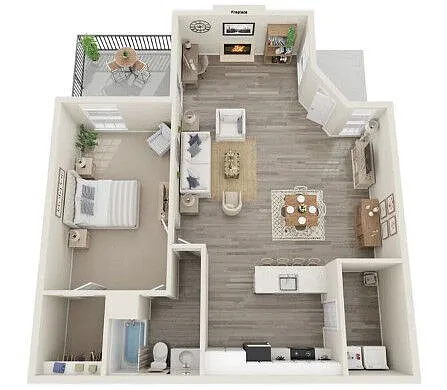 Floor plan 1 Bedroom Classic