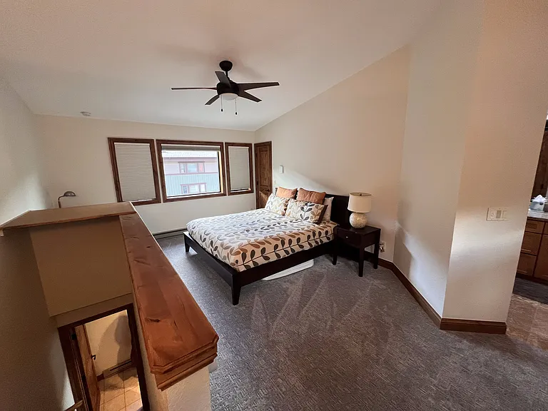 Master bedroom with king bed
