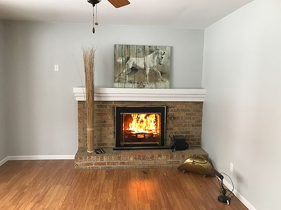 Real wood fireplace