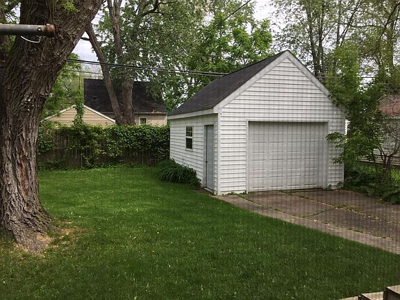Back yard and garage