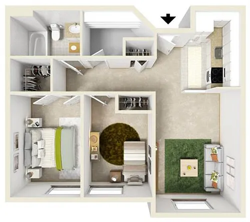 Floor plan Two Bedroom