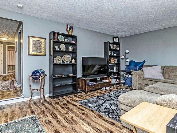 Living room and the view from the front door.