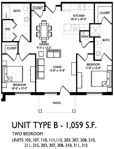 Floor plan 2 Bedroom