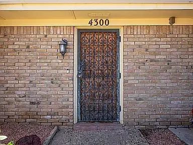 Front door that guests would enter