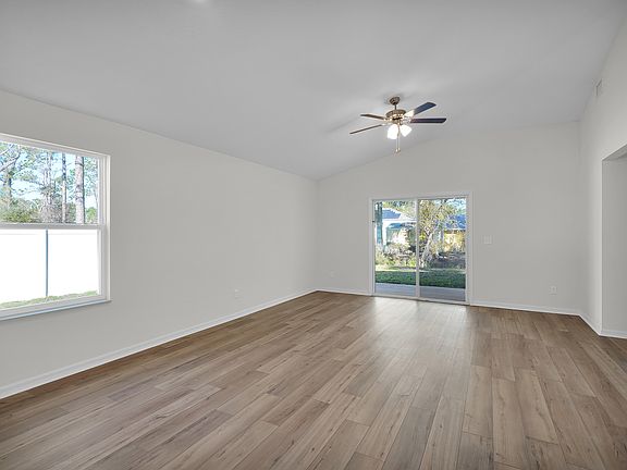 This family room opens to backyard patio.