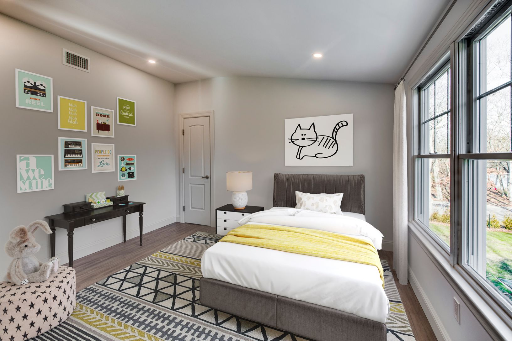  Virtually staged bedroom