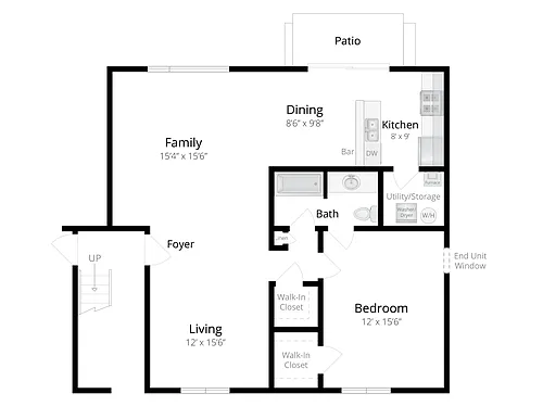 Floor plan 1 Bedroom