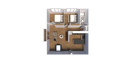 Floor plan 2 Bedroom 1 Bathroom