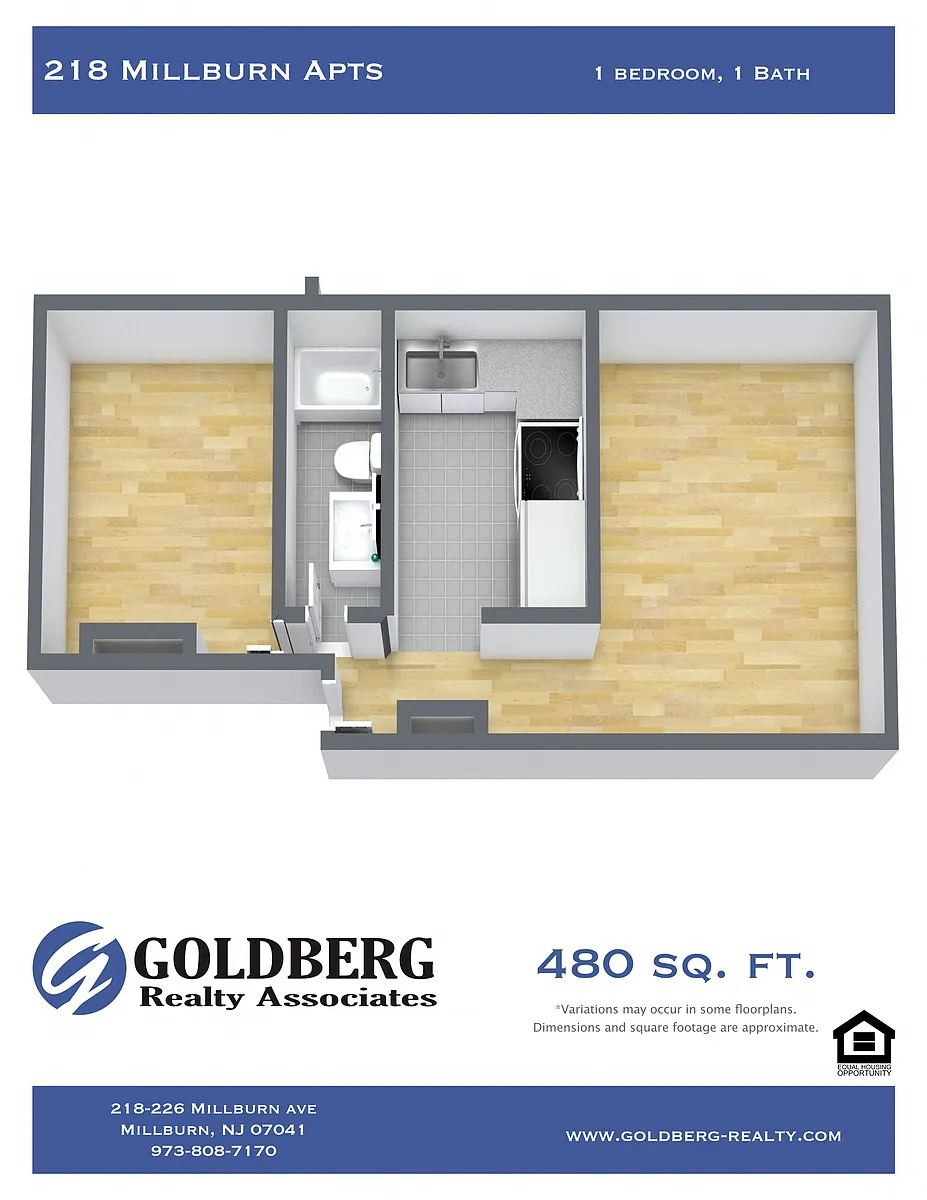 Floor plan One Bedroom