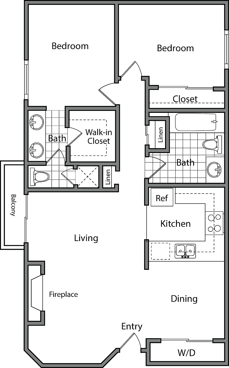 Floor plan 2 Bedroom B