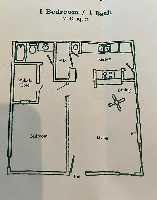 Floor plan One Bedroom