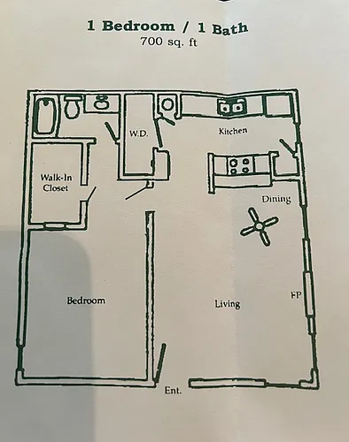 Floor plan One Bedroom