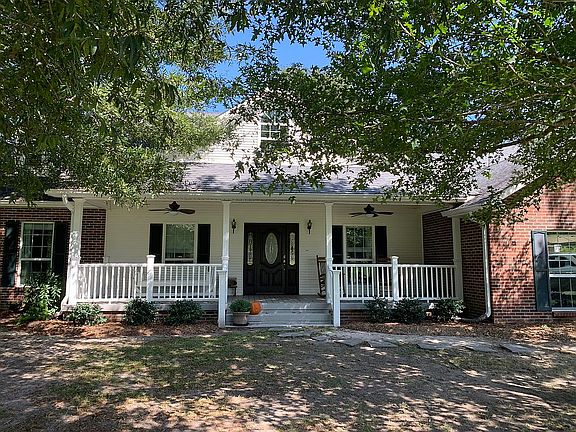 Shaded front porch
