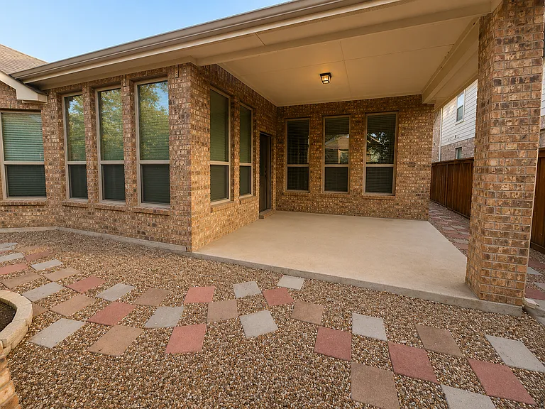 backyard with gravel upgrade
