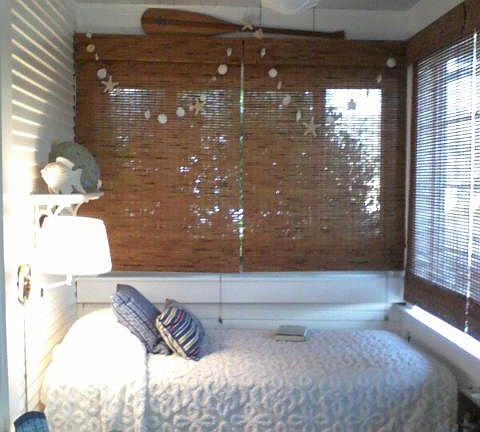 One side of sleeping porch