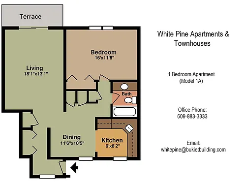 Floor plan One Bedroom