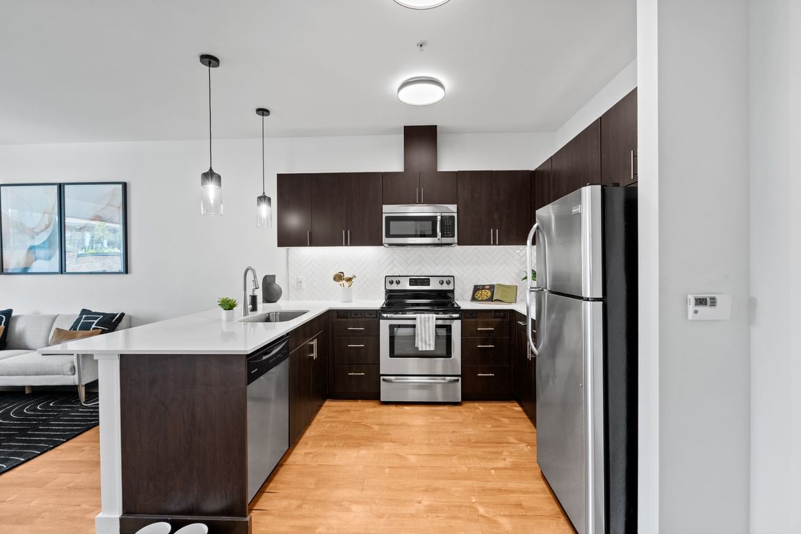 Kitchen at The Parker Apartments in Portland, OR 97209