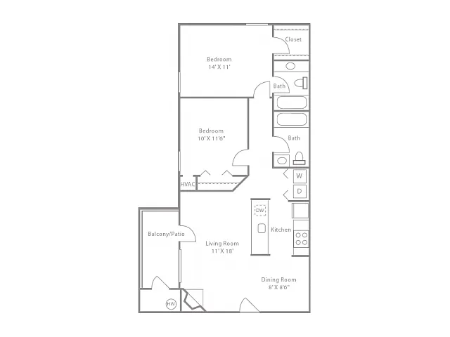 Floor plan Cypress with Patio