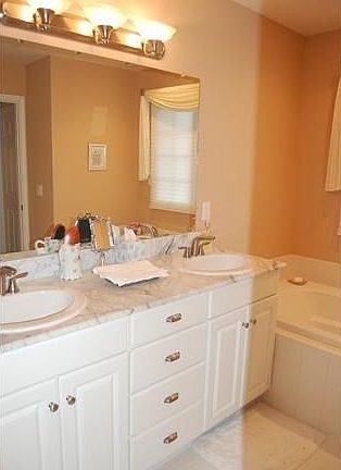 MASTER BATH WITH MARBLE VANITY
