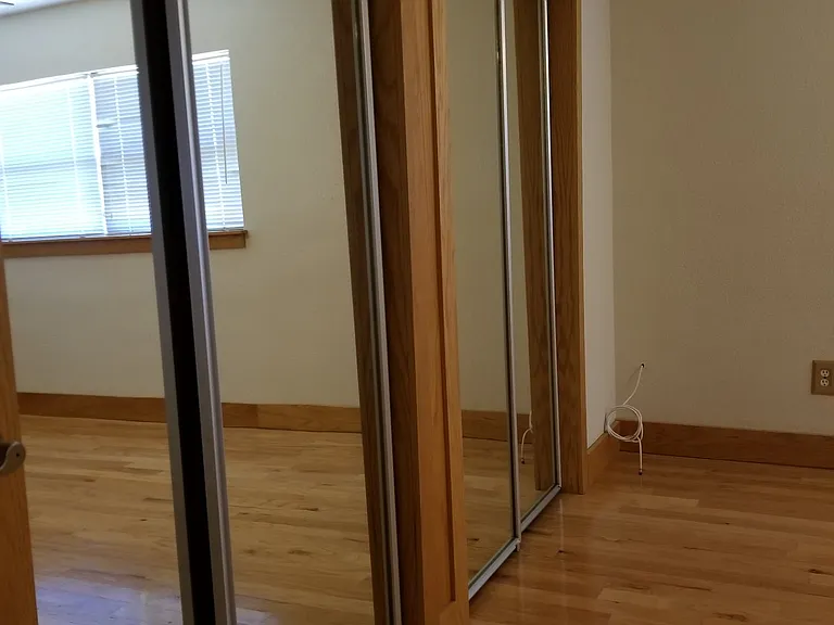 First bedroom on the left just past the hall closet