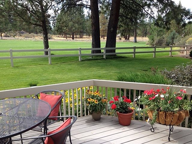 Back deck in summer