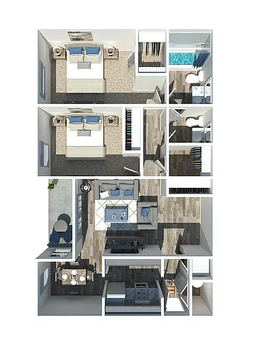 Floor plan 2 bedroom, 1.5 bath
