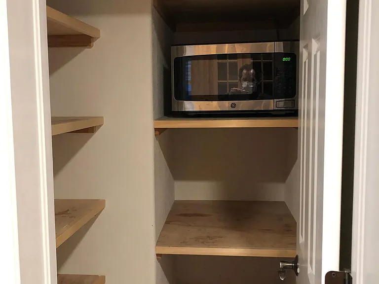 Nice pantry with electricity to hide small appliances