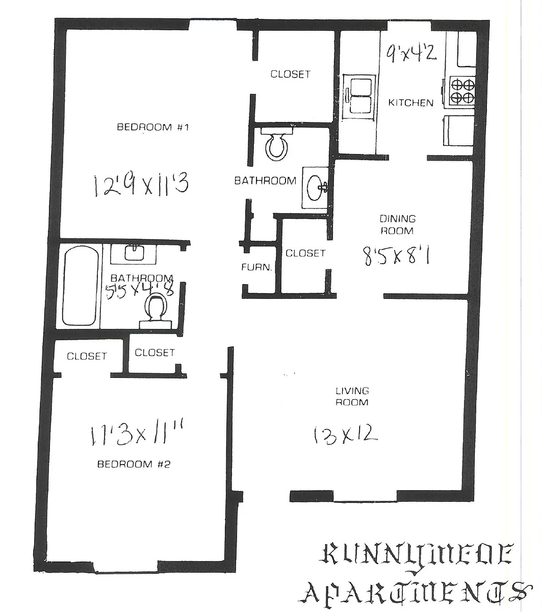 Floor plan Two Bedroom