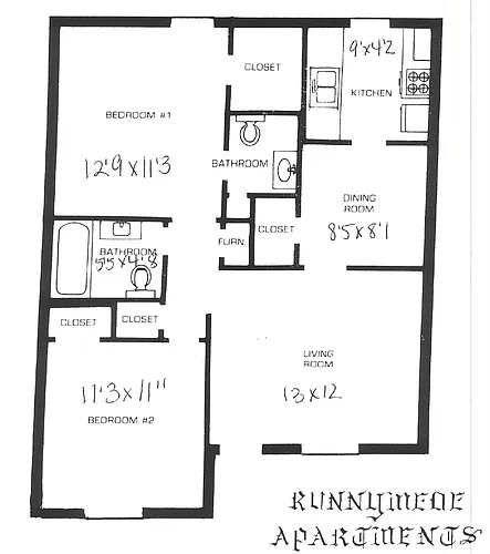Floor plan Two Bedroom