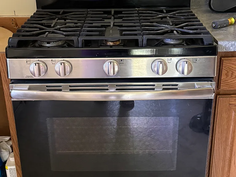 New range in kitchen