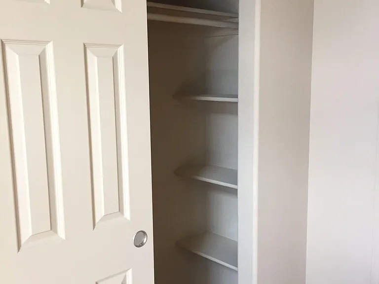 Built-in shelves in all closets