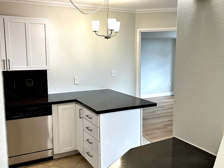 Kitchen and Primary bedroom door