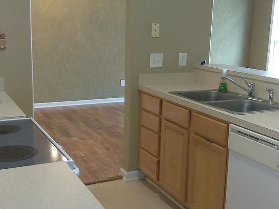 Kitchen view from back wall