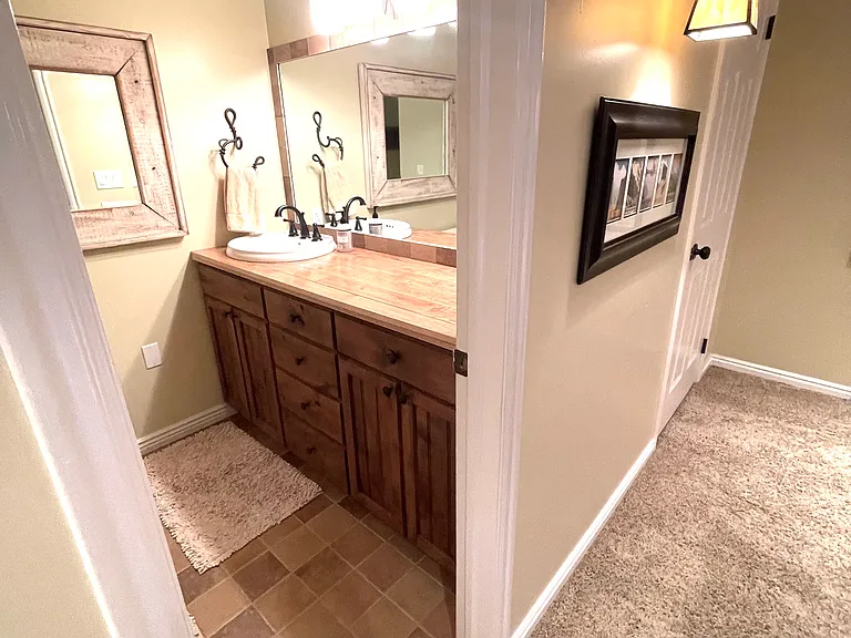 Basement bathroom with shower