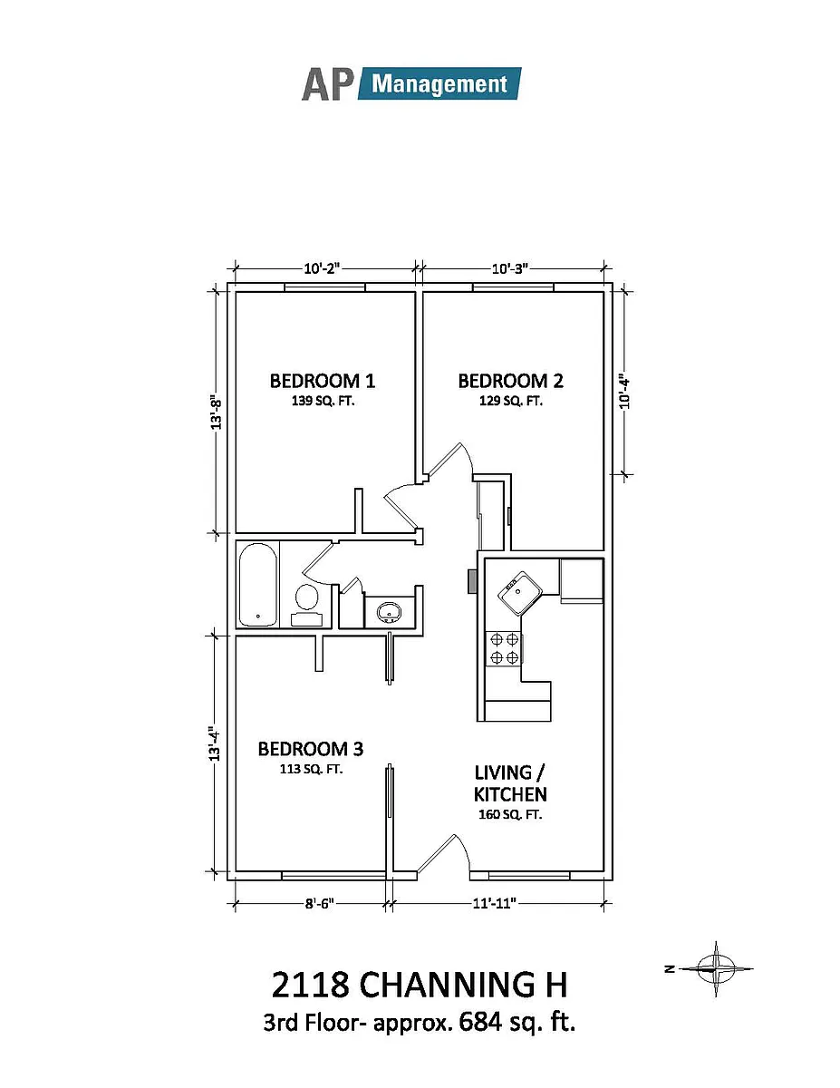 Floor plan 3-bedroom