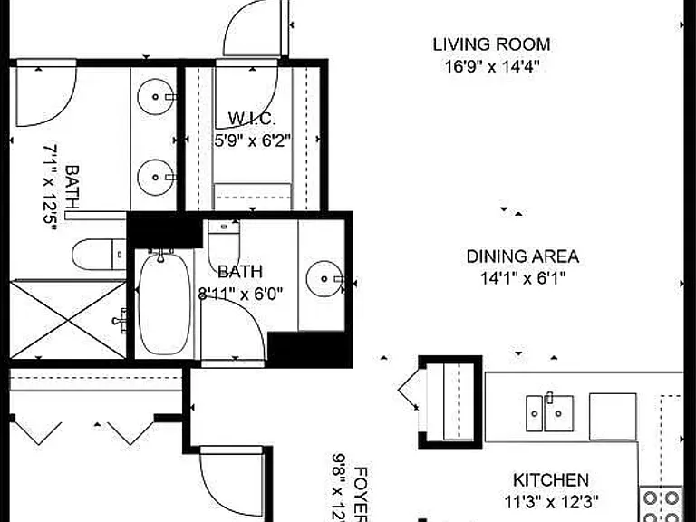 Unit layout (measurements are approximate)