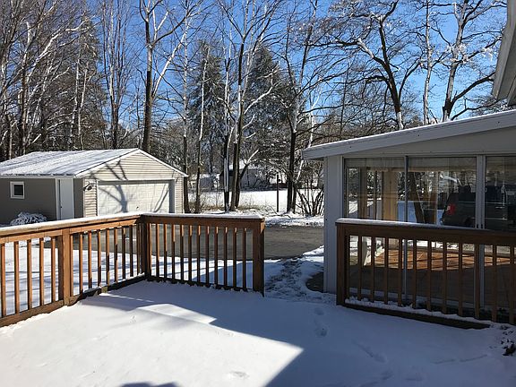 view from wood deck
